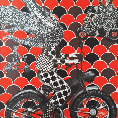 "Women in Marrakech", Acrylic on canvas, 100 x 150 cm, Ewa Potocka, 2022